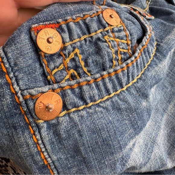 True Religion Denim Flare Trumpet Mermaid train skirt women’s 30 - Picture 11 of 16